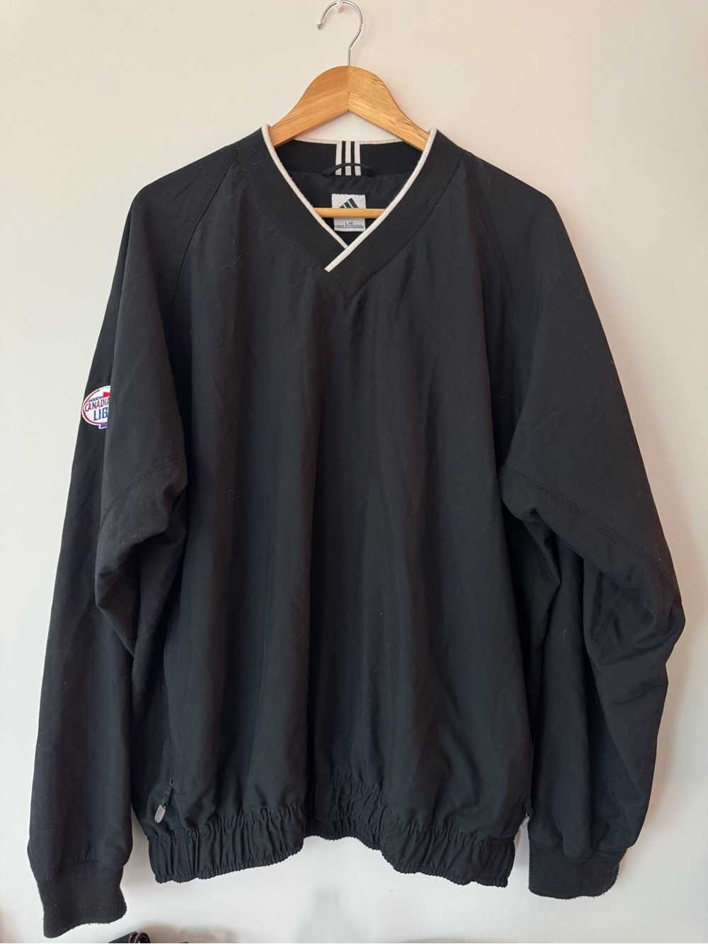 Vintage Adidas ClimaProof "Molson Canadian Light" V-Neck Windshirt
